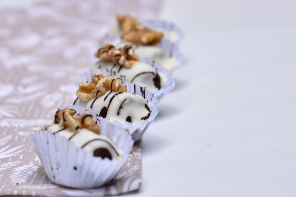 Trufas de chocolate blanco